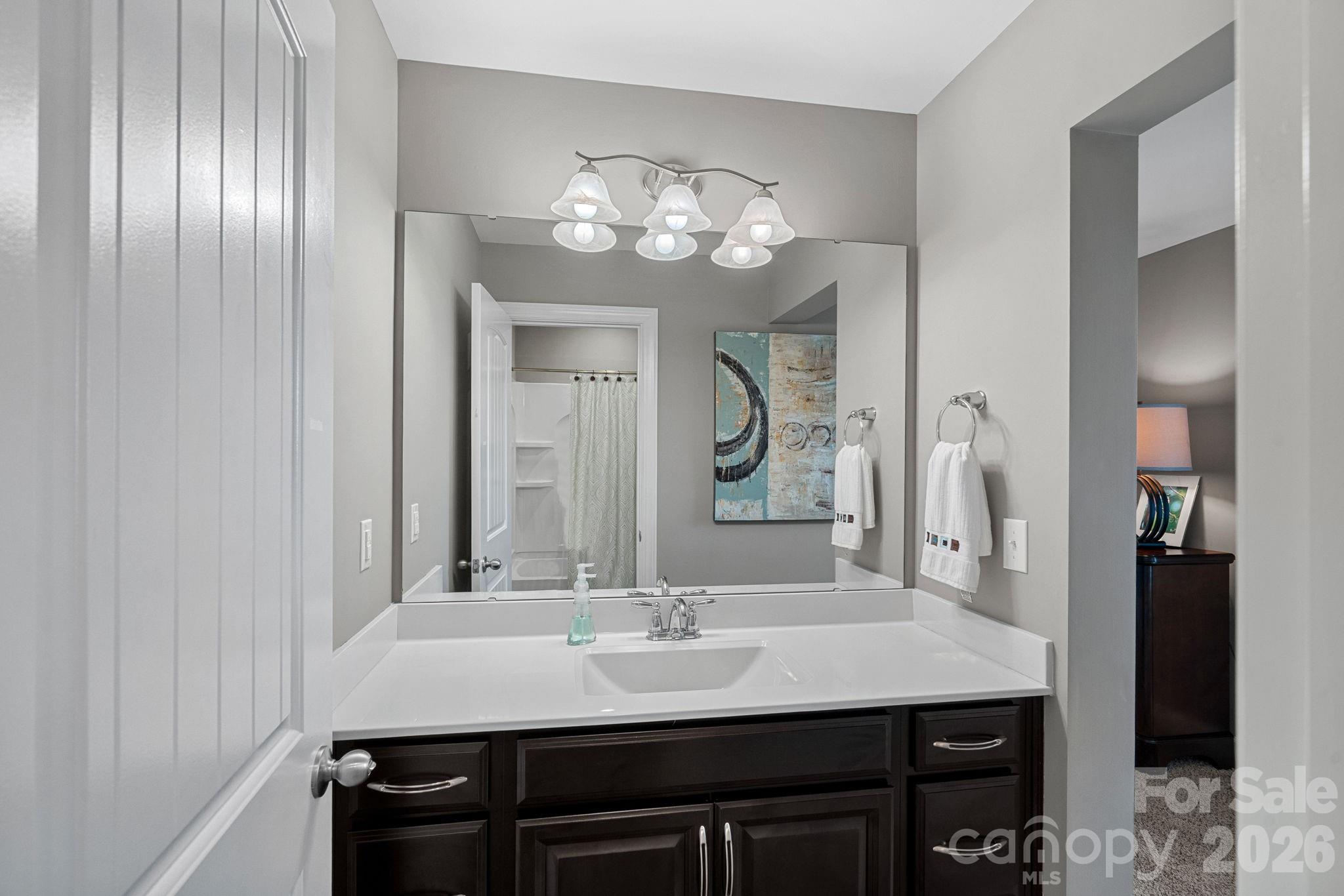 706 Blaise Court Matthews, NC 28104 - Photo 37 of 48 a bathroom with a sink and a mirror