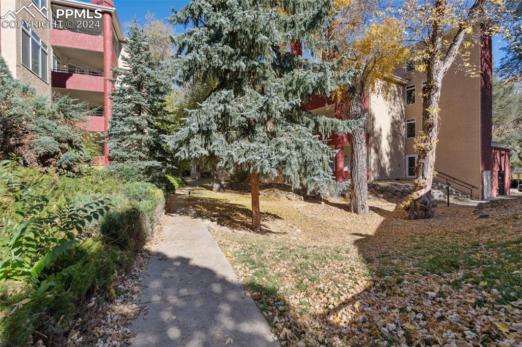 175 West Cheyenne Road, Unit 214 Colorado Springs, CO 80906 - Photo 3 of 28 a view of a yard with plants