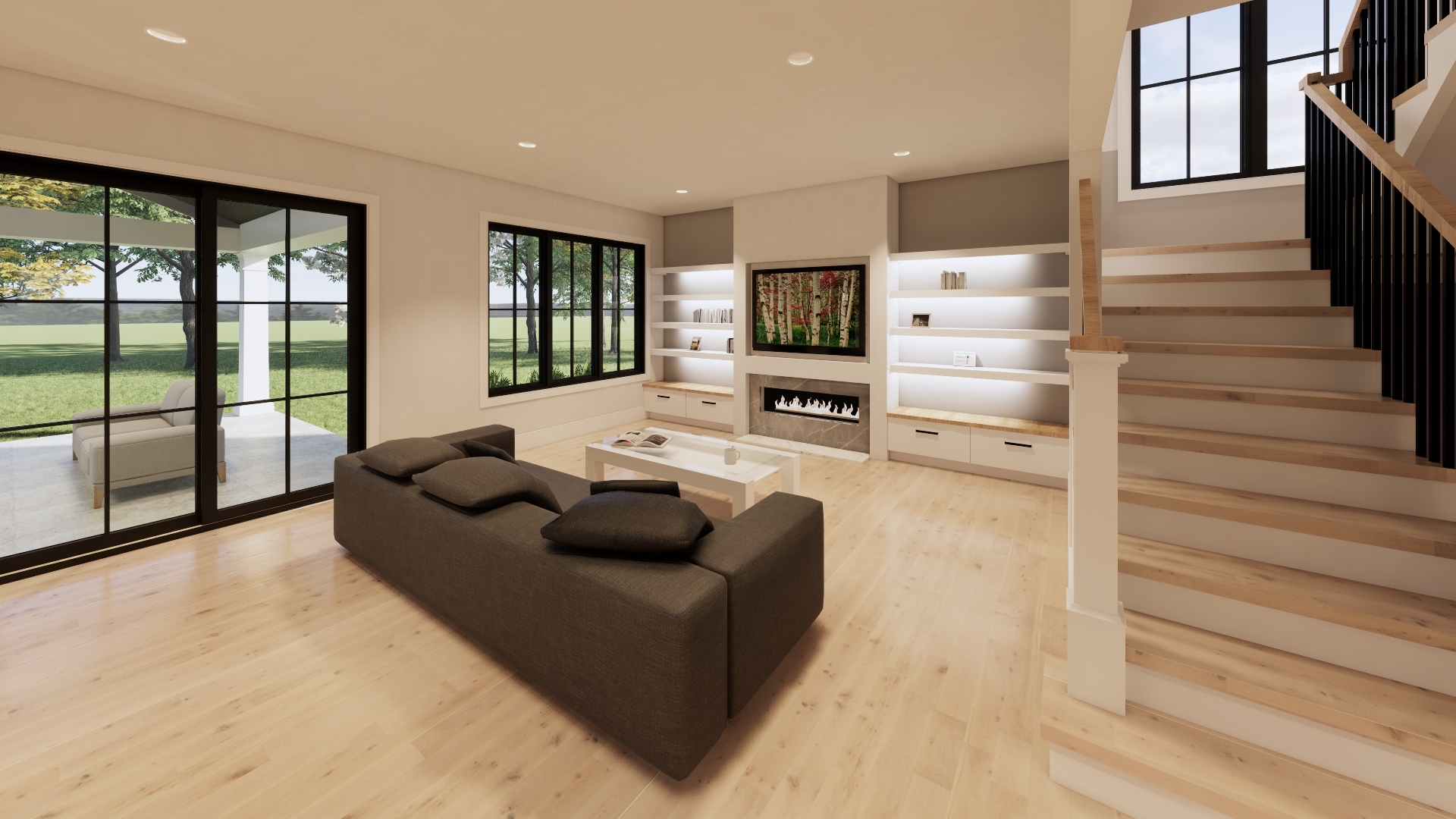 937 Woodlawn Road Glenview, IL 60025 - Photo 12 of 21 a living room with furniture large window and flat screen tv