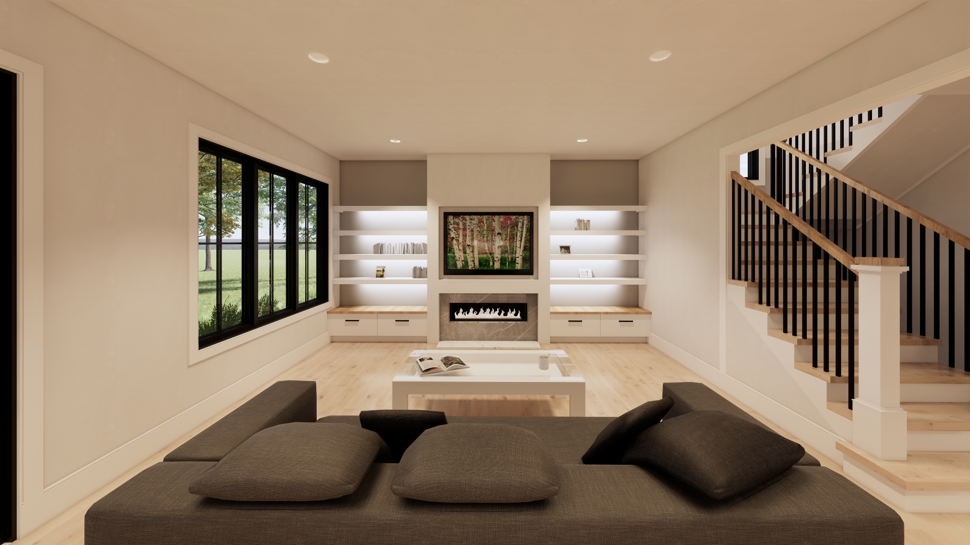 937 Woodlawn Road Glenview, IL 60025 - Photo 13 of 21 a living room with furniture and a flat screen tv