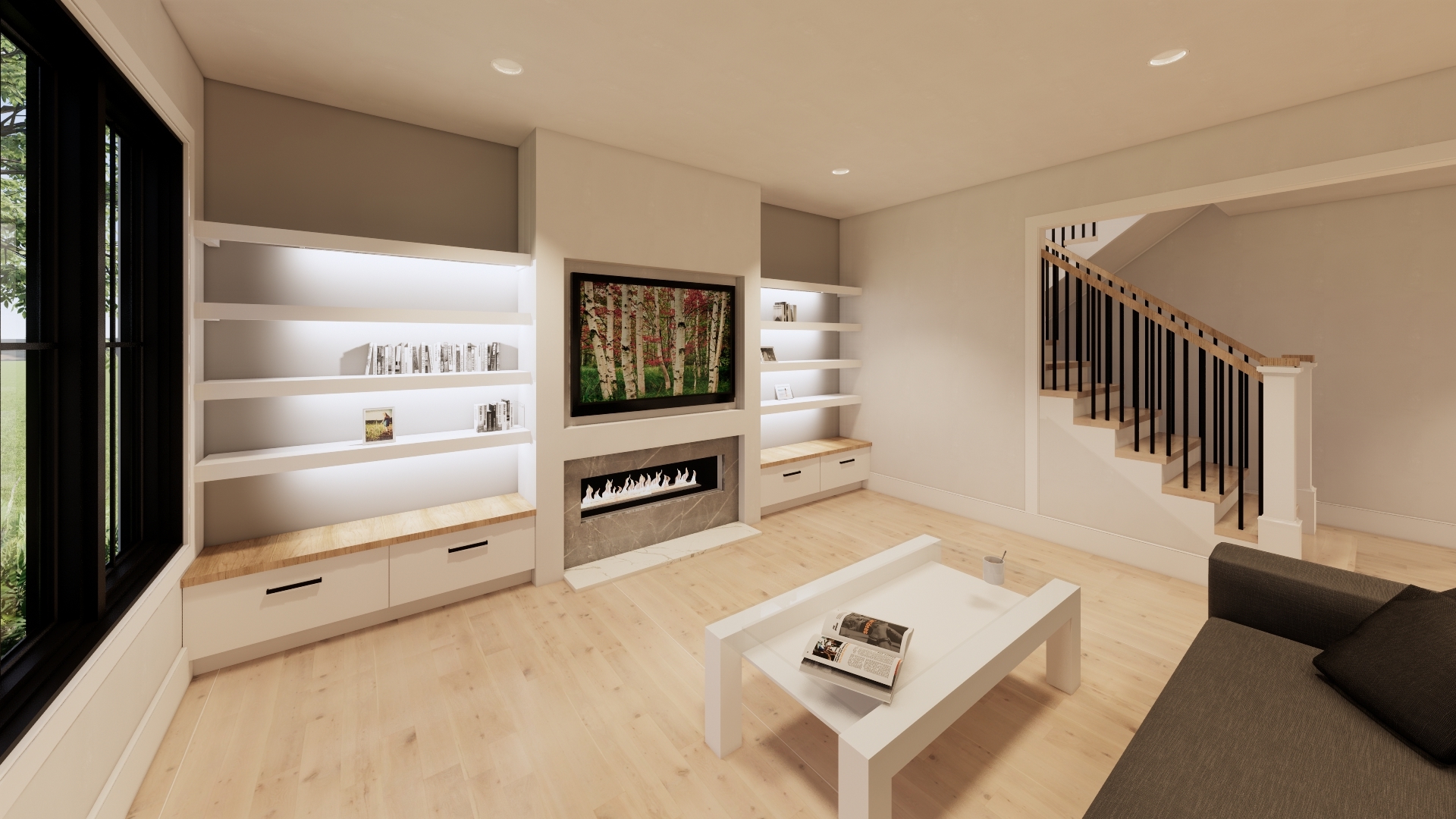 937 Woodlawn Road Glenview, IL 60025 - Photo 14 of 21 a living room with furniture and a flat screen tv