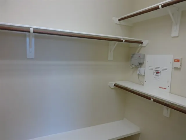 a close view of closet