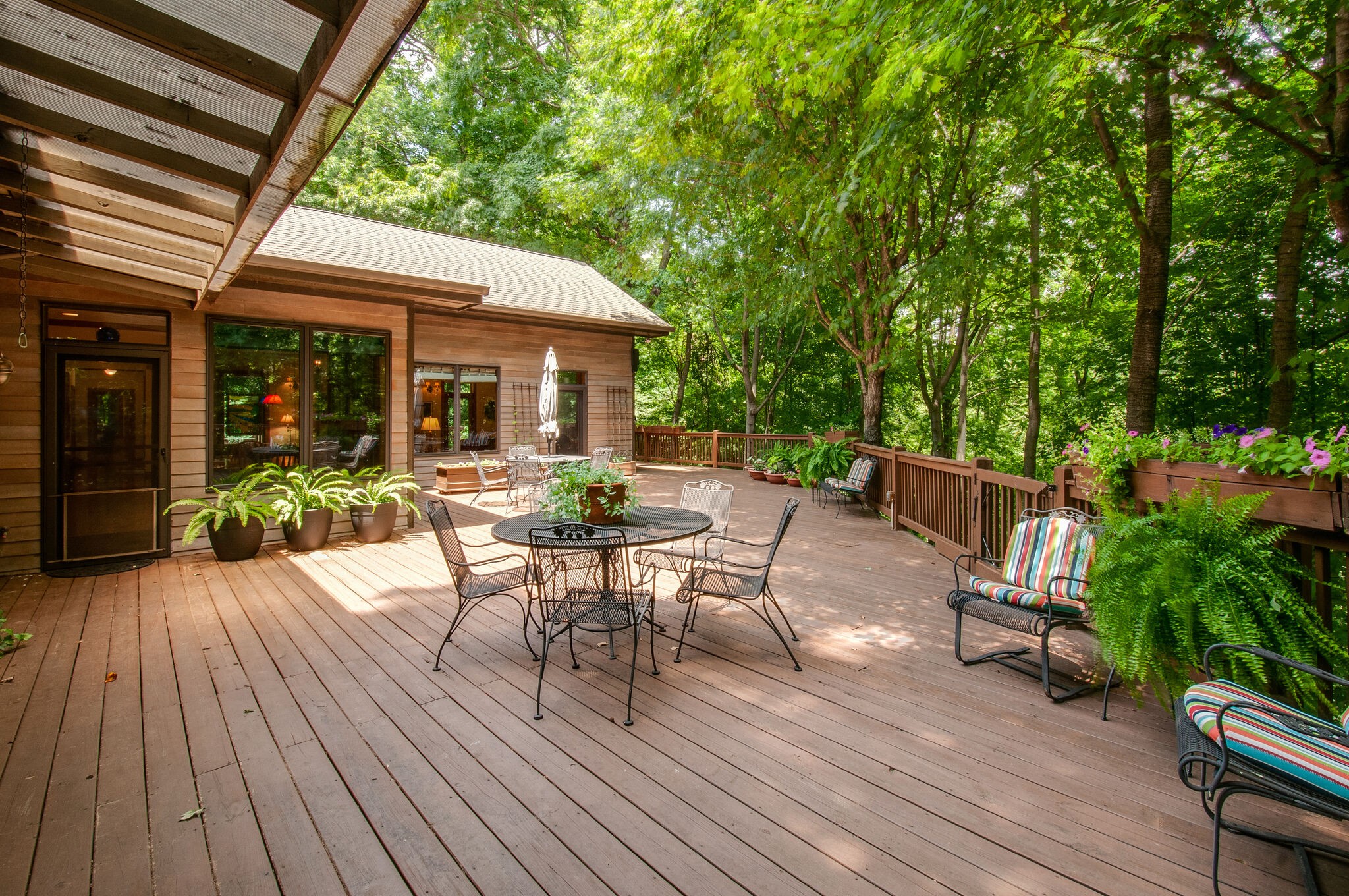438 Grayson Drive Nashville, TN 37205 - Photo 29 of 36 a view of backyard with outdoor seating and wooden floor