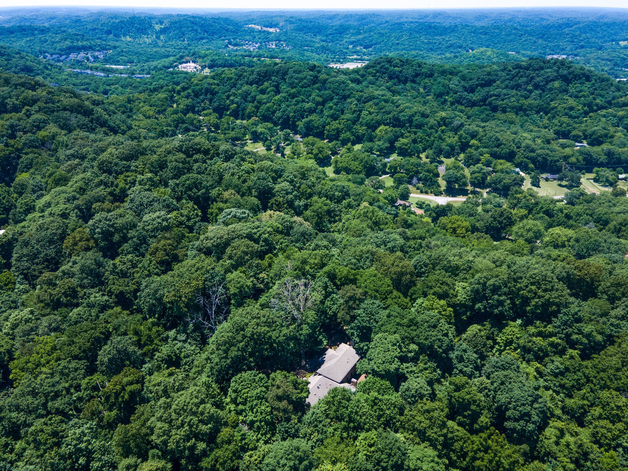 438 Grayson Drive Nashville, TN 37205 - Photo 36 of 36 an aerial view of residential house with parking space and trees