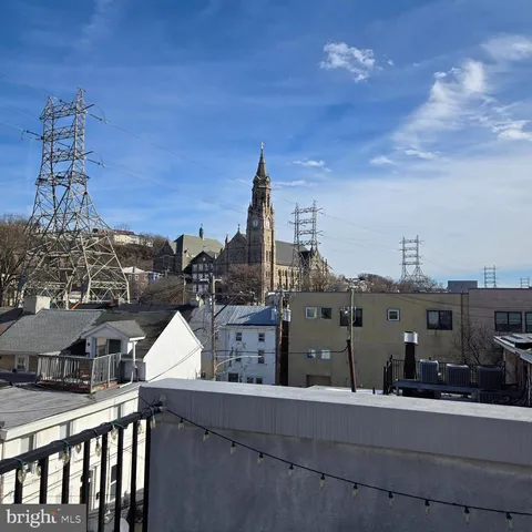 a view of a city from a terrace