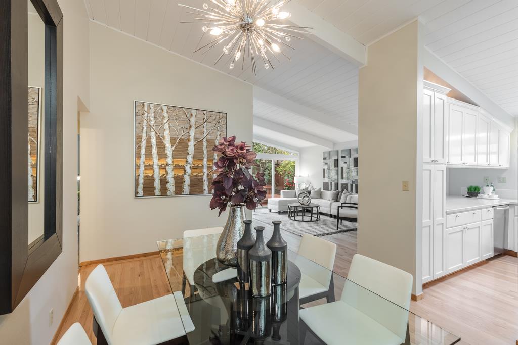 1372 Flicker Way Sunnyvale, CA 94087 - Photo 2 of 22 a view of a dining room with furniture and chandelier