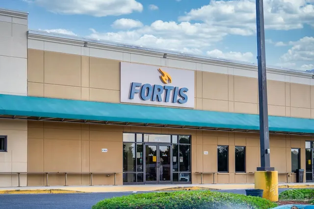 a view of a brick entrance