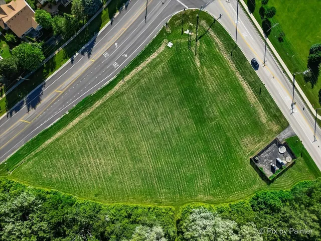 a view of a garden from a balcony