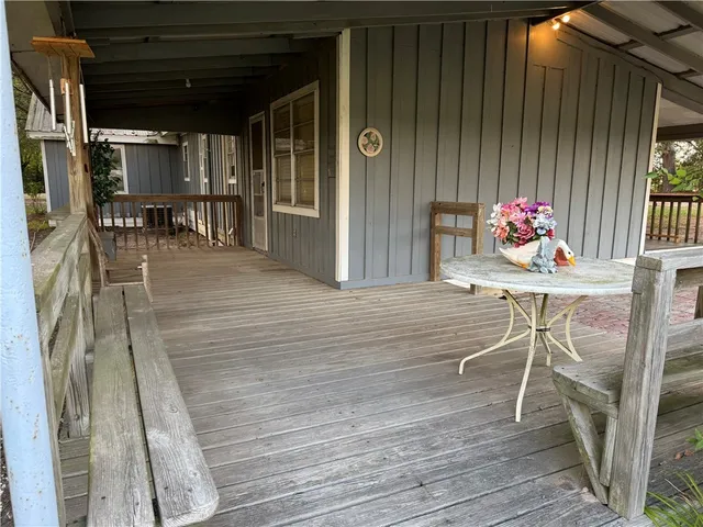 a view of backyard with green space