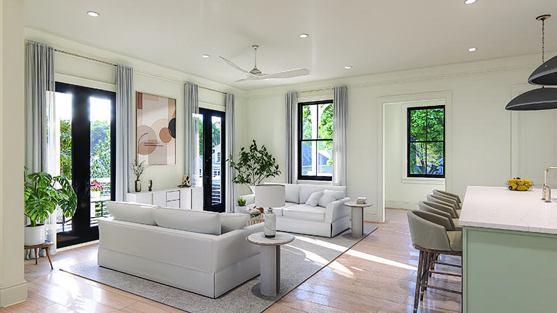 305 Queens Court, Unit 2 Mount Pleasant, SC 29464 - Photo 6 of 14 Q_Living_stairs