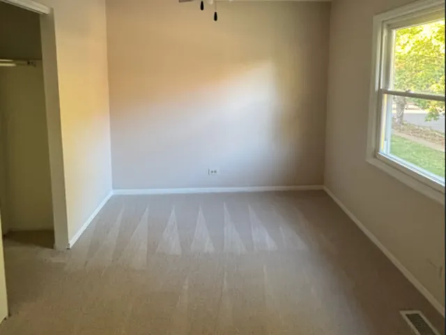 an empty room with a window