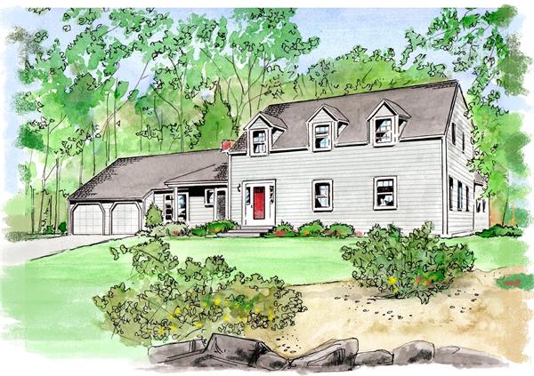 a view of a house with a yard