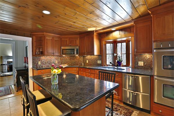 123 East Bare Hill Road Harvard, MA 01451 - Photo 4 of 19 a kitchen with stainless steel appliances granite countertop a sink window and cabinets