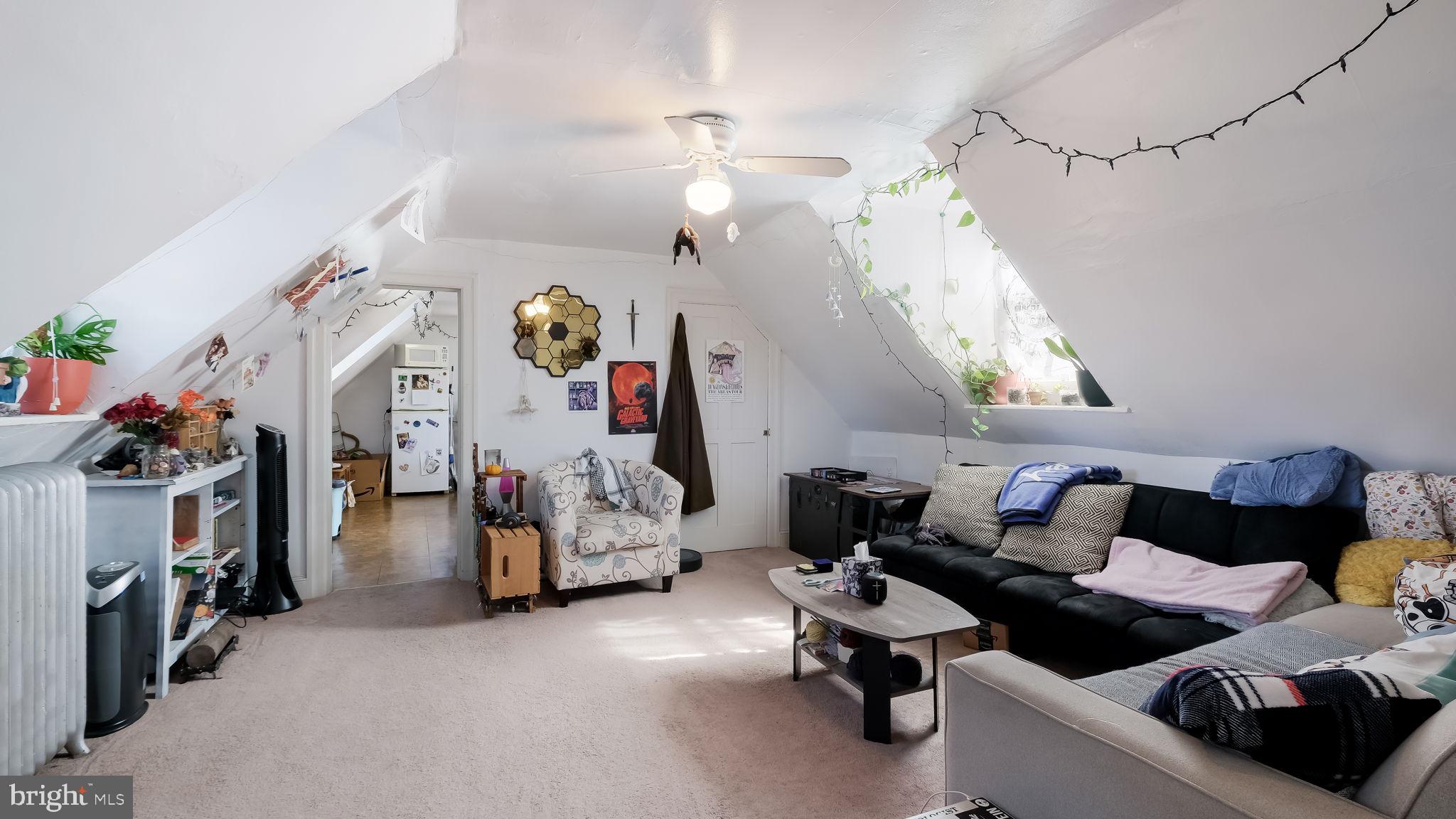 285 North Main Street Doylestown, PA 18901 - Photo 39 of 53 3rd Floor Apt Living Room with Cathedral Ceiling