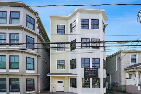 a front view of a building