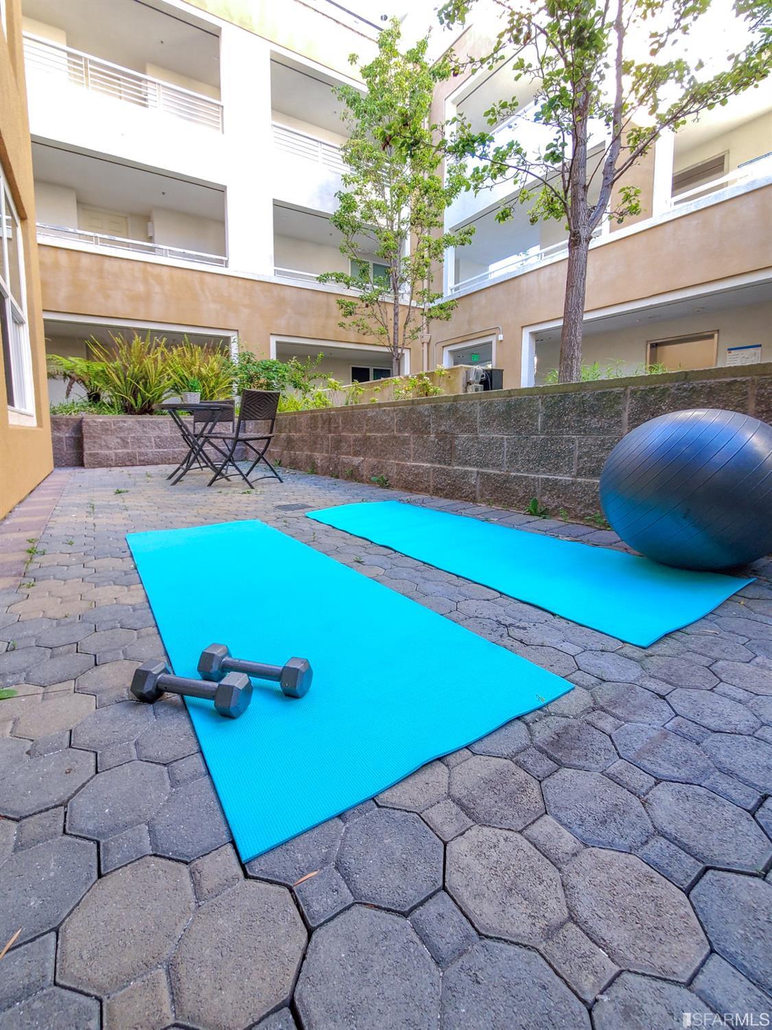 301 Crescent Court, Unit 3117 San Francisco, CA 94134 - Photo 17 of 34 a view of a backyard with plants and a patio