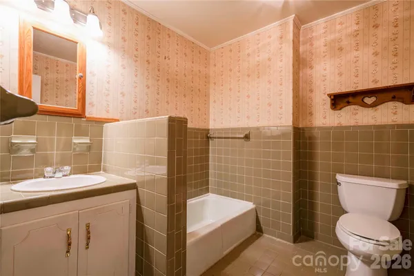 a bathroom with a toilet and a bathtub