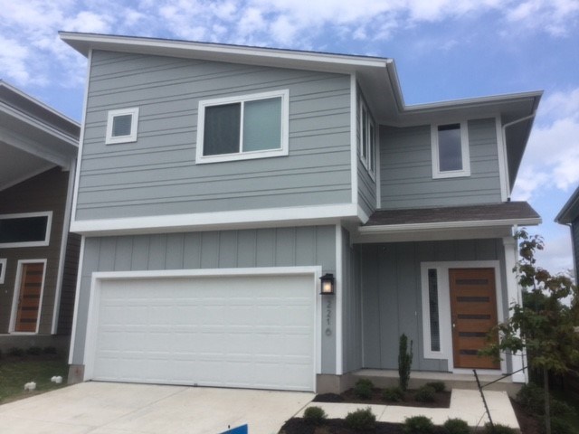 a front view of a house