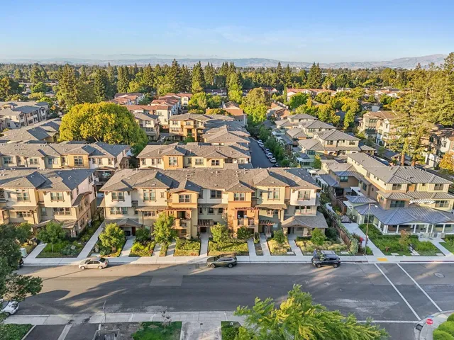 an aerial view of multiple house