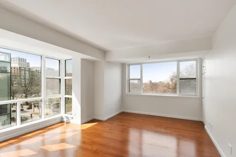 a view of an empty room and window
