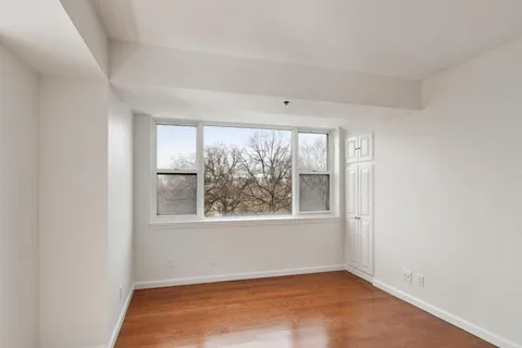 an empty room with a window