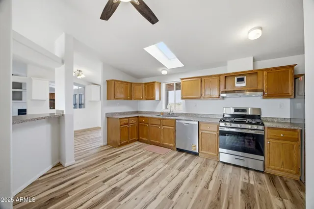 a view of a big room with a bathroom