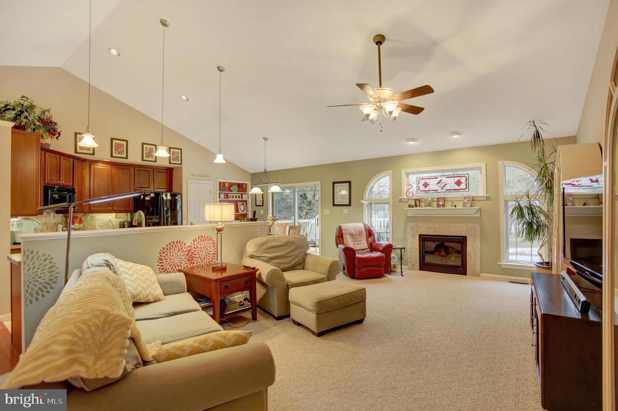 23 Orion Road Boiling Springs, PA 17007 - Photo 10 of 36 Great Room features gas fireplace & ceiling fan