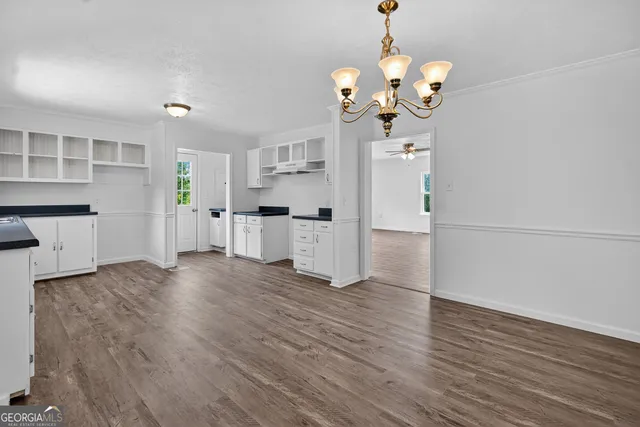 a view interior of the house with wooden floor