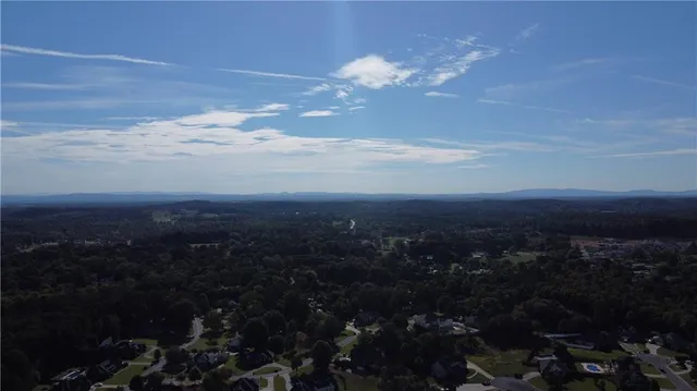 a view of a house with backyard and trees