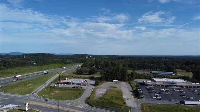 an aerial view of a city