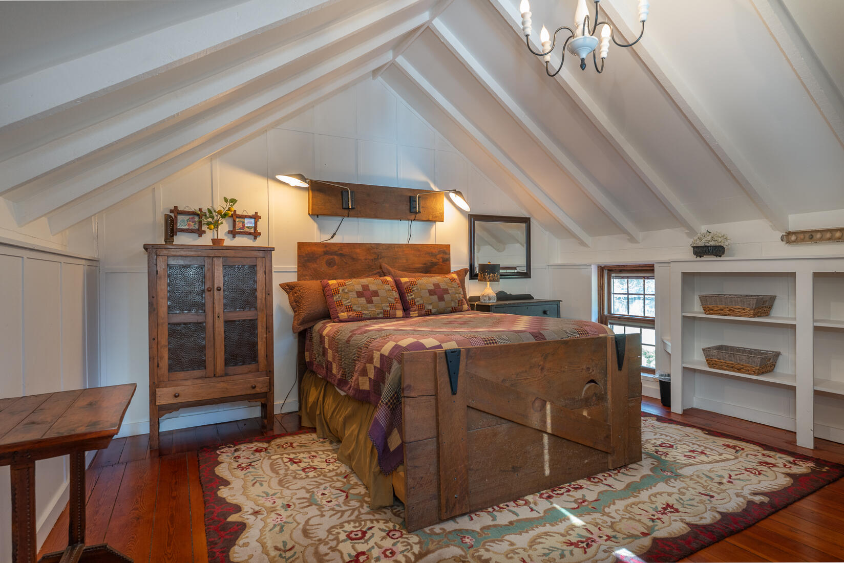 6102 Jennings Creek Road Buchanan, VA 24066 - Photo 38 of 79 a bedroom with a bed and a chandelier