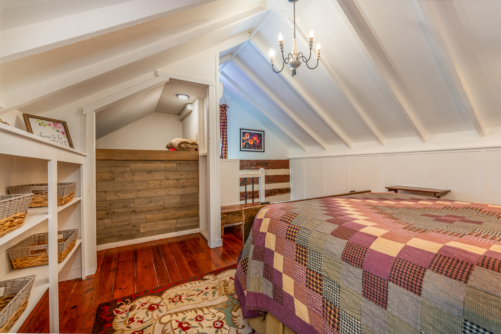 6102 Jennings Creek Road Buchanan, VA 24066 - Photo 40 of 79 a bedroom with a bed and a wooden floor