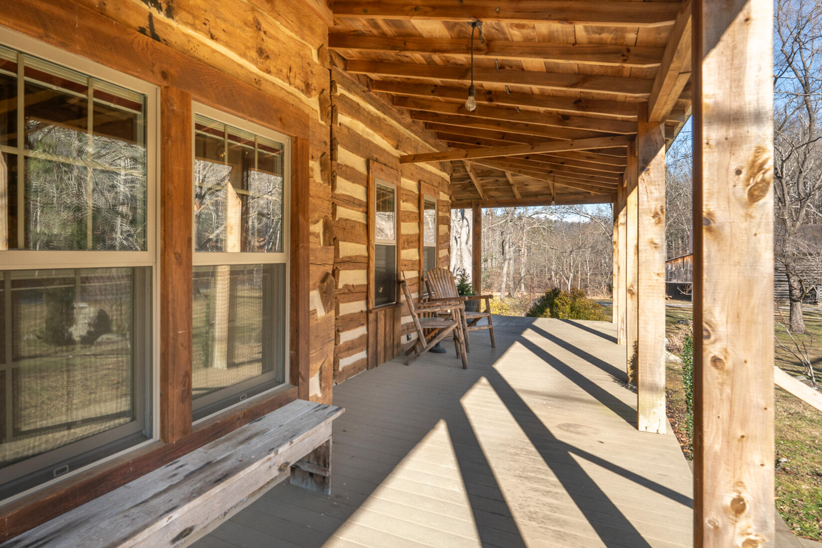 6102 Jennings Creek Road Buchanan, VA 24066 - Photo 4 of 79 a view of a balcony with car parked