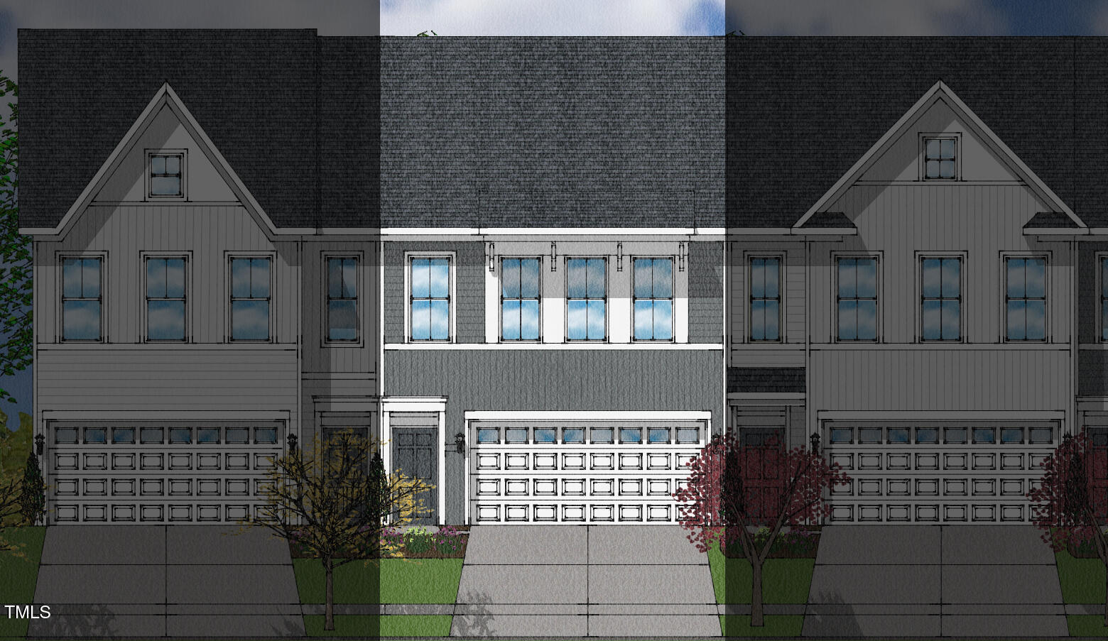 a front view of a house with large windows