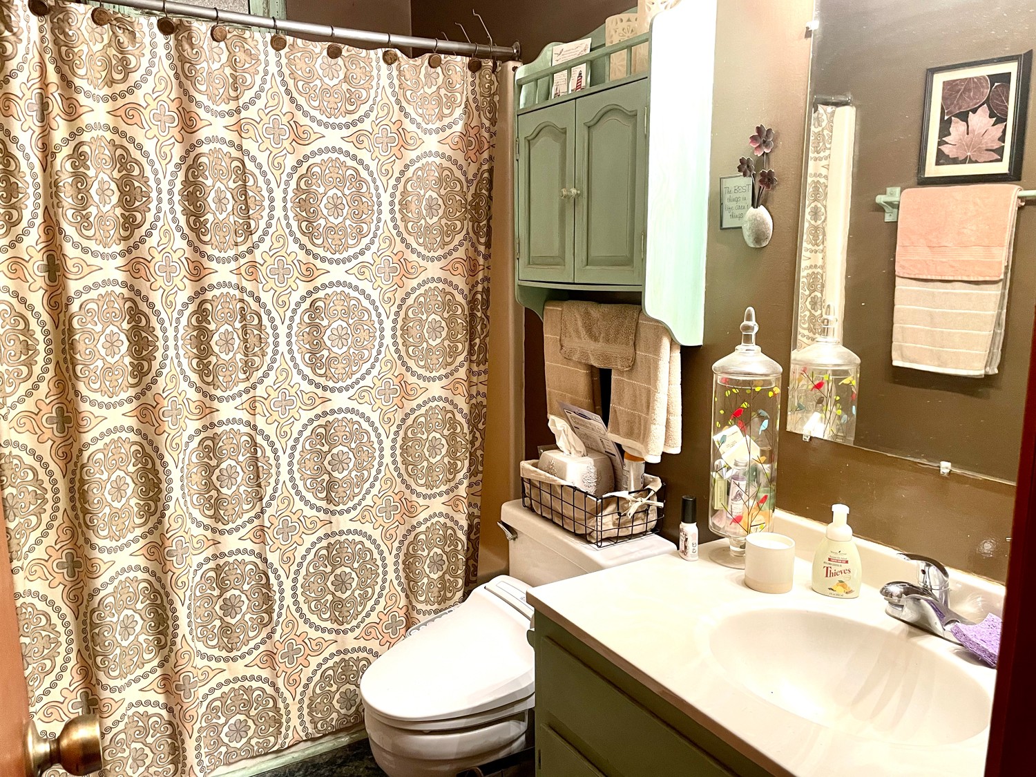 7004 Vanderbilt Road Old Hickory, TN 37138 - Photo 31 of 32 a bathroom with a sink a toilet and shower curtain