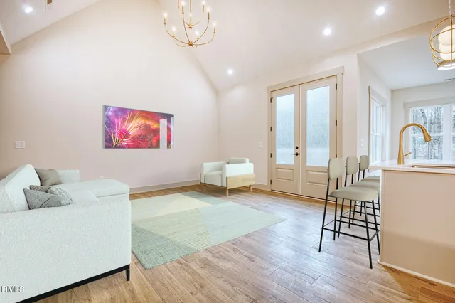 wooden floor in an empty room with a closet