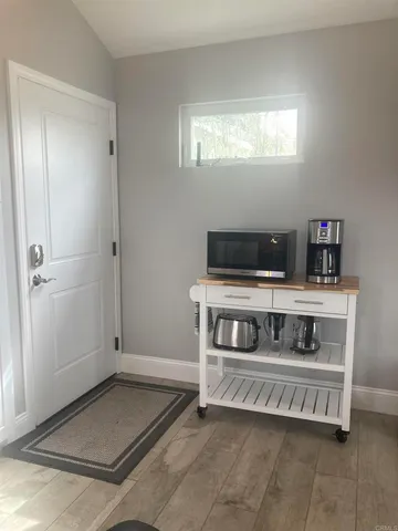 a view of an empty room and window