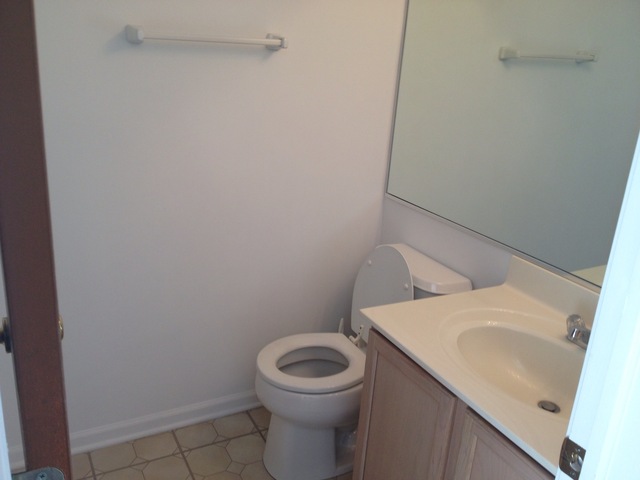 9471 Harrison Street Des Plaines, IL 60016 - Photo 3 of 9 a white toilet sitting next to a sink