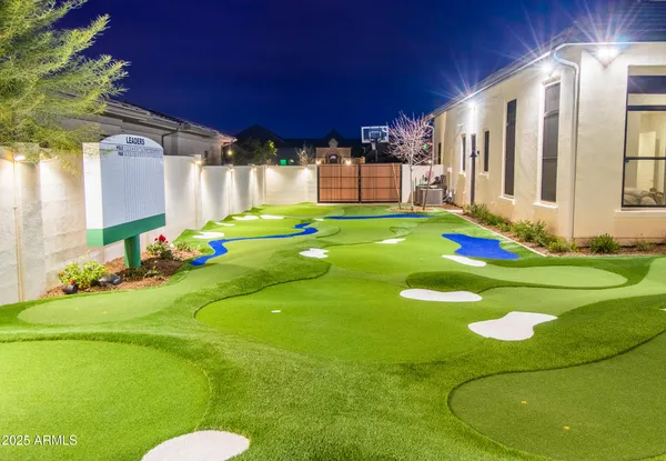 a swimming pool with yard