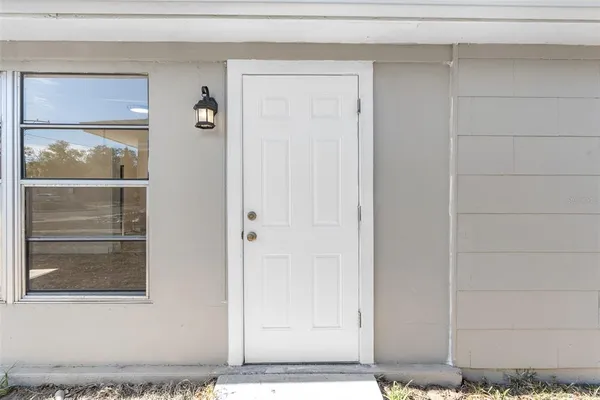a view of front door