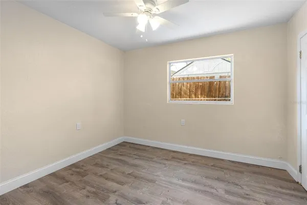 an empty room with a window