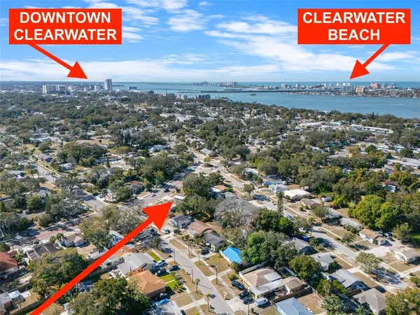 an aerial view of a city