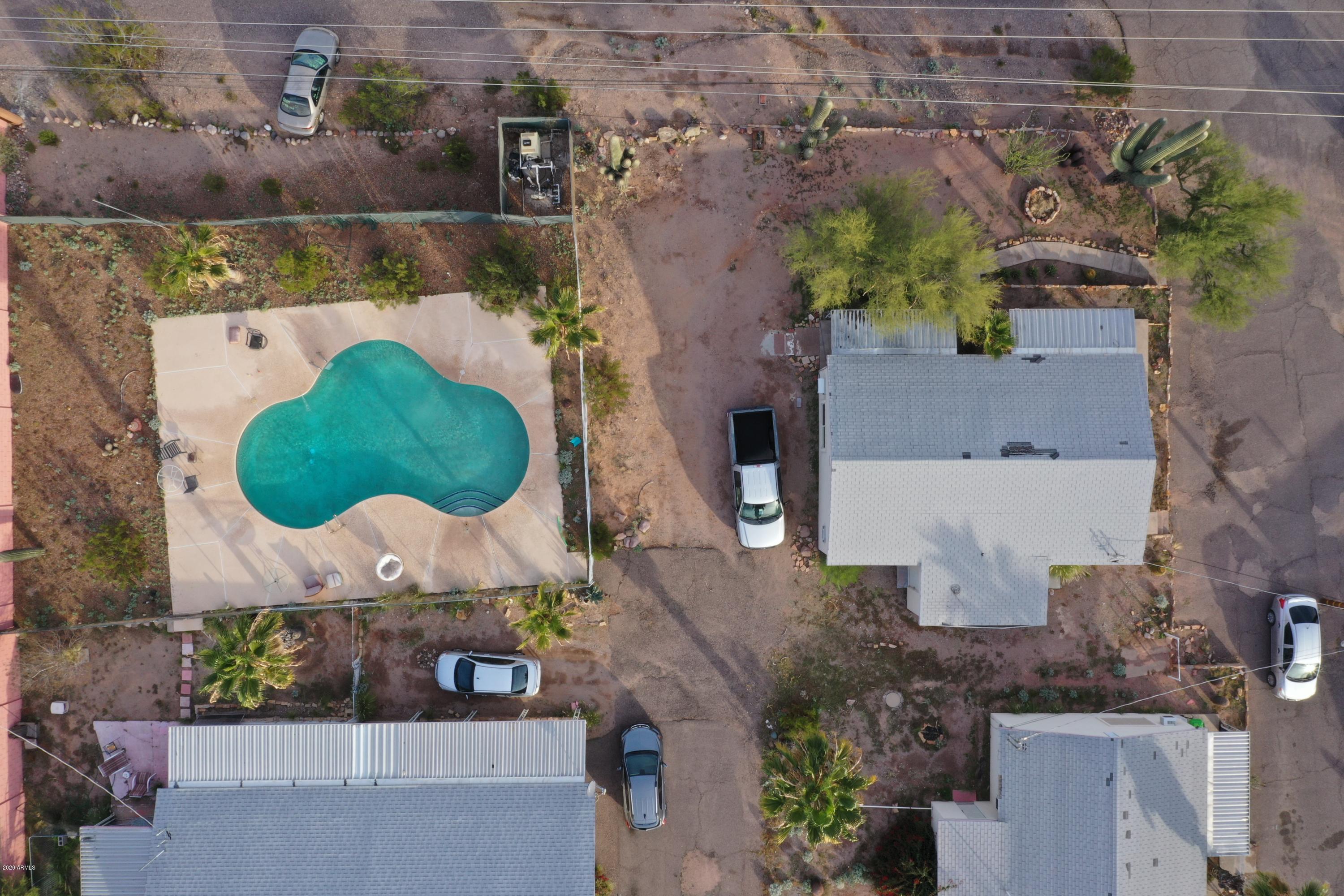 204 North Cactus Road Apache Junction, AZ 85119 - Photo 8 of 8 an aerial view of a house with a swimming pool