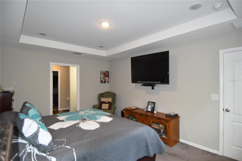 14241 Ravine Avenue Weeki Wachee, FL 34614 - Photo 18 of 48 a bedroom with a bed and a flat screen tv