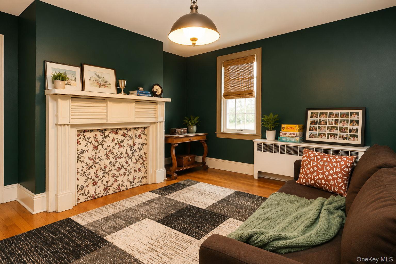 340 Dunn Road Montgomery, NY 12549 - Photo 6 of 34 Den with decorative wood mantel