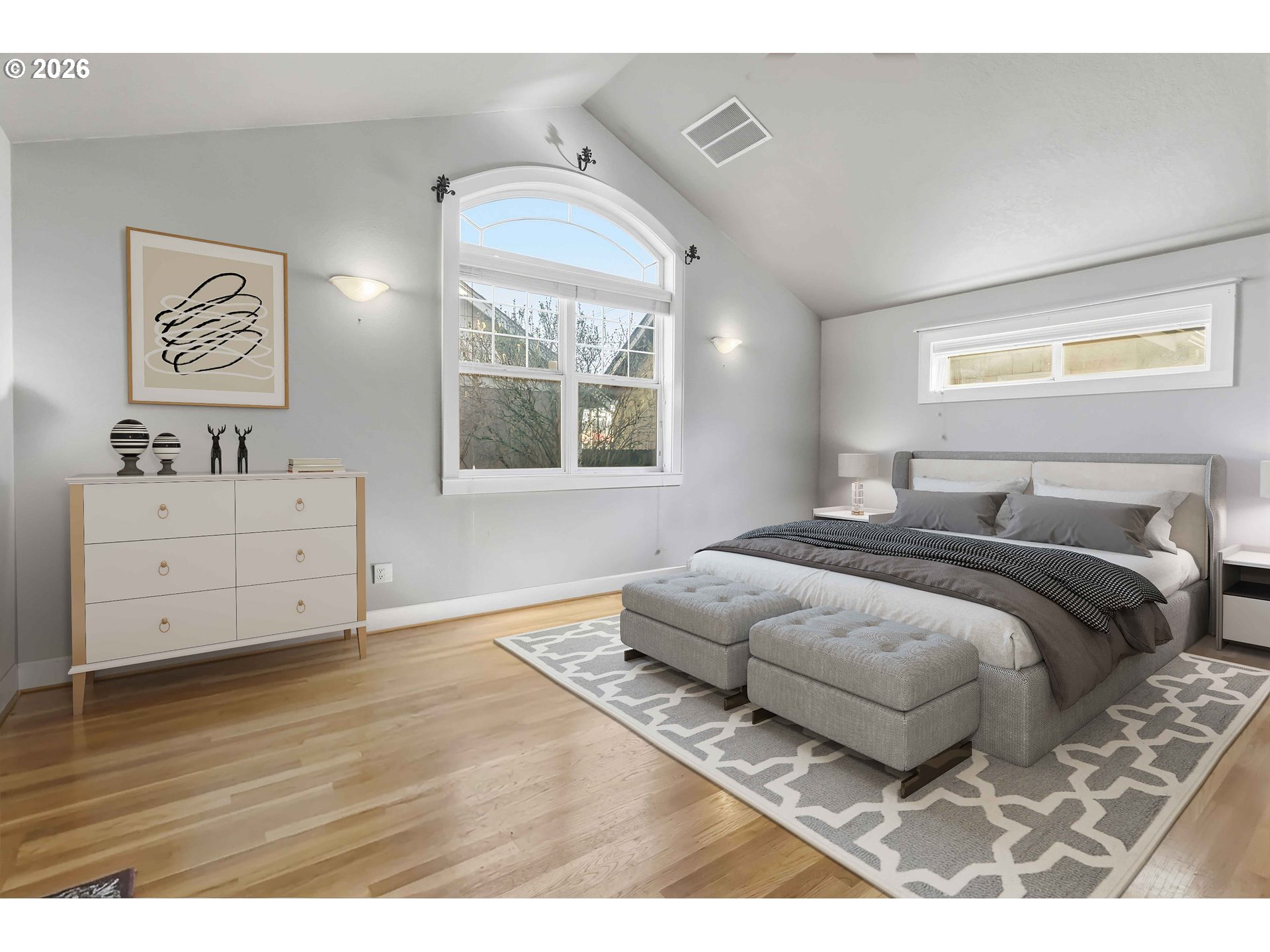 3008 Garfield Street Longview, WA 98632 - Photo 29 of 45 a spacious bedroom with a bed and a dresser