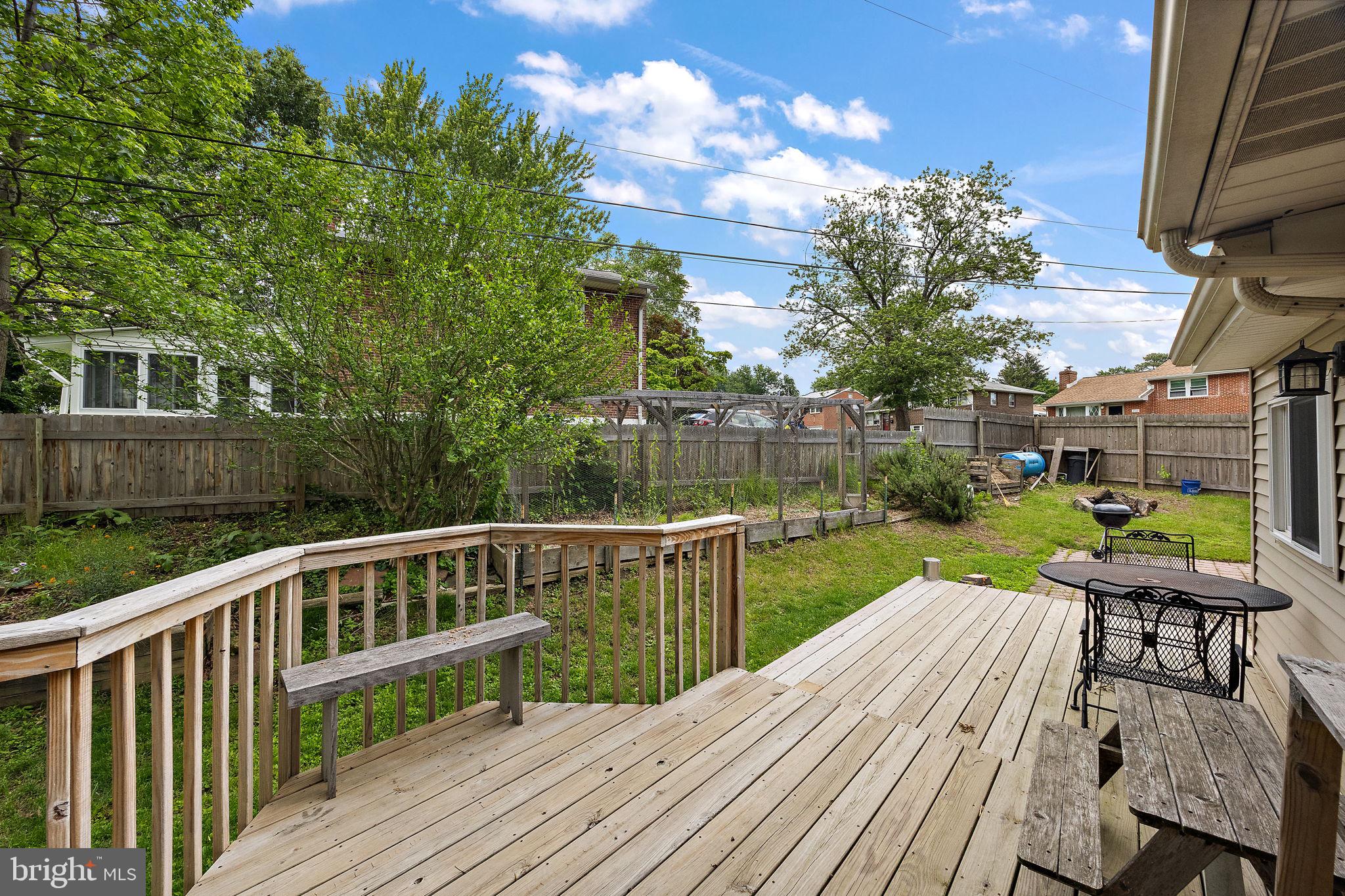 601 Riverview Road Claymont, DE 19703 - Photo 28 of 33 a view of backyard with a deck and hardwood