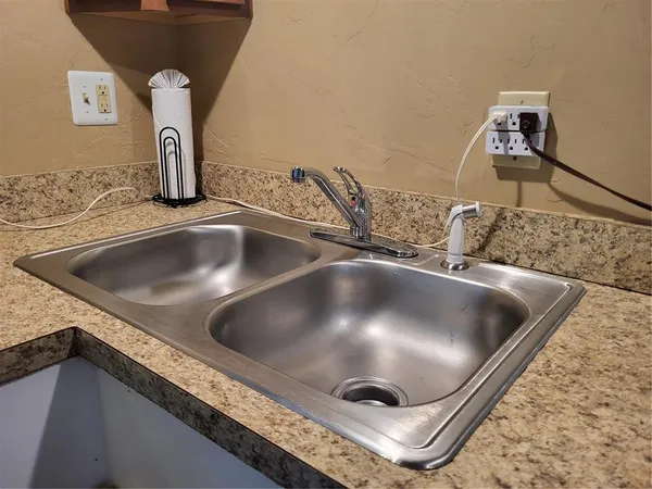 a close view of sink