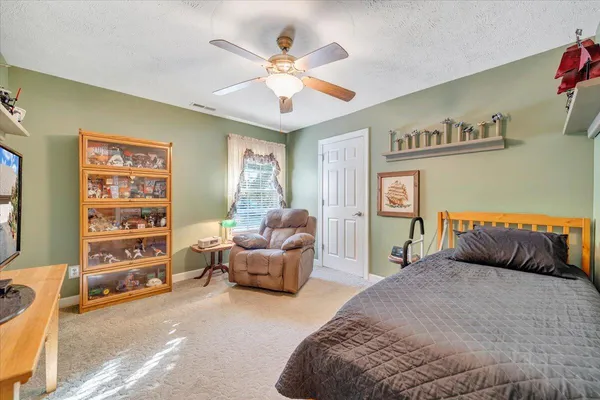 a view of a house with a yard and large tree