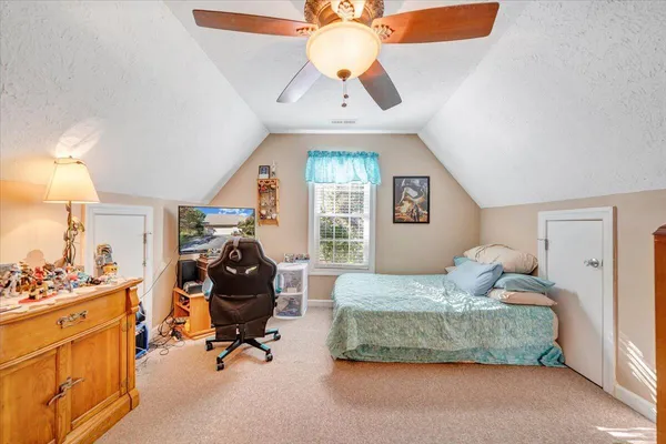 a view of a city with mountains in the background